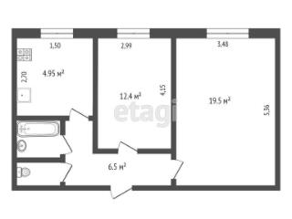 Офис, 56.7 м², 1/5 этаж