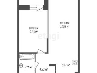 2-комн., 45 м², 5/21 этаж