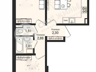 3-комн., 48 м², 3/4 этаж