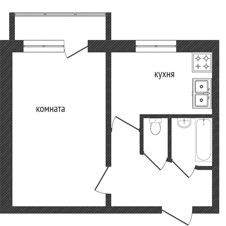 1-комн., 29.3 м², 4/5 этаж